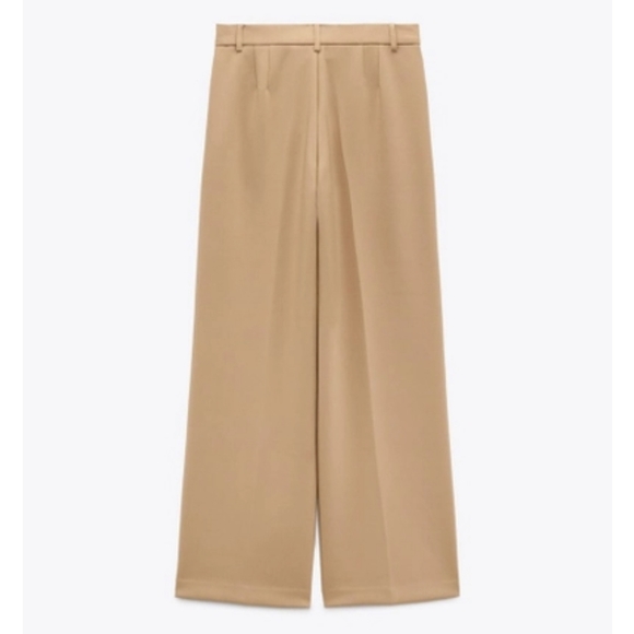 Zara Wide Leg Pants Trousers Camel - Picture 8 of 10